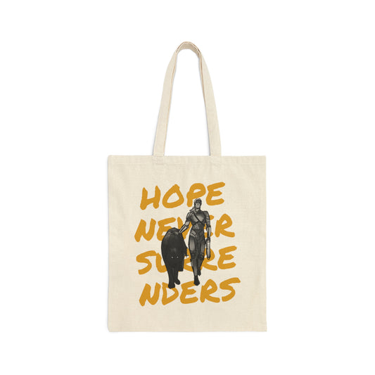 Hope Never Surrenders Canvas Tote Bag